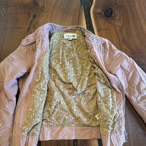 Forever 21 Pink Bomber Jacket with Floral Lining
